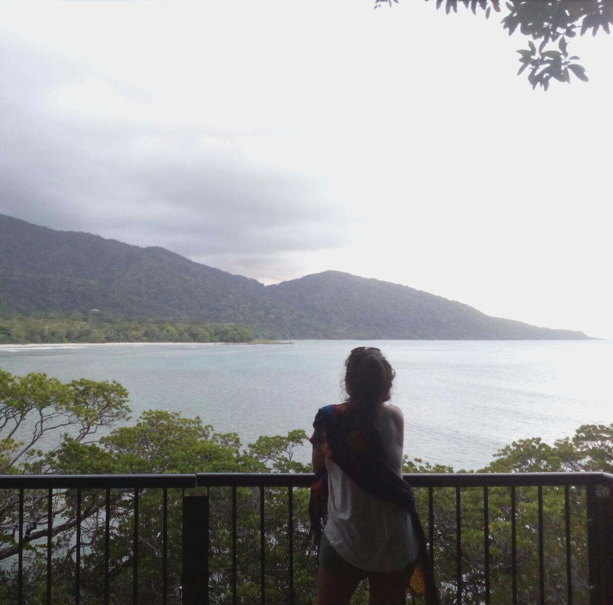 Introspection and purpose on your path Flor from behind overlooking the sea and mountains, symbolizing introspection, integration, and the search for purpose – Espacio Medrar